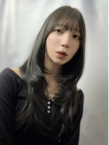 イマージュヘアー&nbsp;オリーブグレージュ×ロングレイヤー