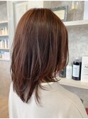 福山市美容室Caary人気 ピンクパープル・レイヤーミディ