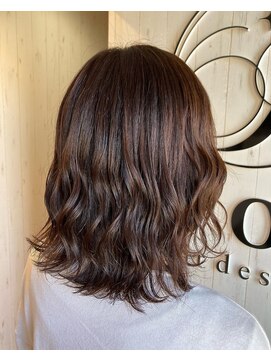 イコウヘアデザイン(icou hair design) 大人女子ミディ×アクアベージュ