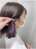 ■きりっぱボブ×インナーカラー