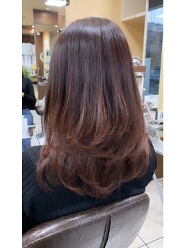 ブレス 小阪店(brace) レイヤーカット×ピンクブラウン☆☆☆