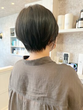 キャアリー(Caary) 福山市美容室Caary人気 冬ショートヘアくすみグレージュカラー