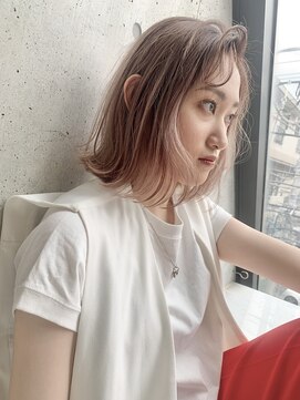 アッシュ 久我山店(Ash) ピンクベージュグラデーション