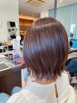 アメイジングヘアー 美沢店(AMAZING HAIR) 外はねミディアム/くびれボブ/サンドベージュ/20代30代40代