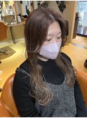 似合わせカット×艶カラー×ハイライト×トリートメント×波巻き