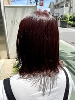 ヴィサージュプラス(VISAGE plus)&nbsp;ぱつっとボブ×ピンクブラウン