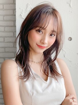 エトラ 渋谷店(etora) 前髪 アンブレラカラー こなれミディ イメチェン ウェーブパーマ