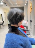 黒髪ボブルフネビージュ小顔ワンレンスペインカール