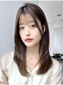 大人シンプルレイヤースタイル*レイヤーカット*ロングヘア*面長