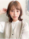 薄めバングエアリーカールくびれヘア結べるボブ#232f0310