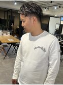 王道メンズショート☆ホワイトメッシュカラー