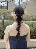和装ヘアアレンジ　あみおろし　卒業式ヘア
