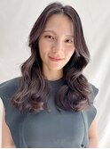 フェイスレイヤーカット*前髪カット*オリーブカラー*髪質改善