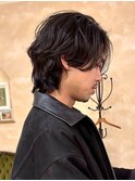 メンズセンターパート ニュアンスパーマ メンズヘア
