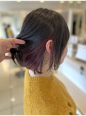 大人ボブ/暖色系インナーカラー/20代30代/青葉台長津田つきみ野