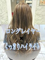 ヘアーデザインムーヴ(Hair design MOVE)&nbsp;くっきりハイライト　ロングレイヤー