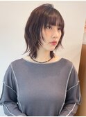 くびれヘア/韓国レイヤーカット/マロンベージュ/ボブ/小顔