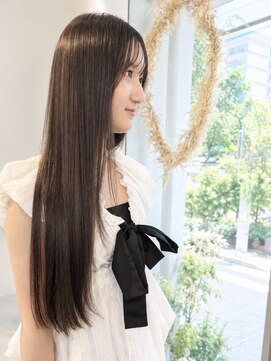 コキュウ(co-kyu) 髪質改善ストレート＋ロングレイヤー＋薄めの前髪