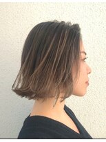 ステイシー(STACY)&nbsp;☆STACY バレイヤージュ× ライトグレージュx 3Dカラーx ボブ☆