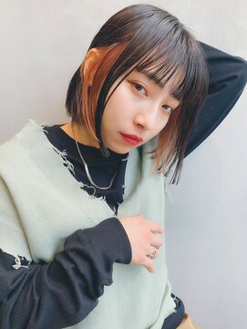 アイティー バイ アルバム 中野店(IT by ALBUM) 内巻きボブ_耳かけウェーブパーマフォギーベージュ_27091