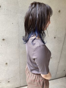 ヘア ラボ ニコ 藤沢店(hair Labo nico...) インナーブルー　nico中川