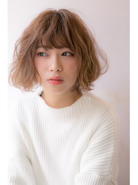 ヘアーアンドファッションシオミエイチ (hair＆fashion shiomi H) 【shiomi H】ゆるふわボブstyle