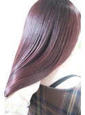 髪質改善 ストレート 透明感カラー