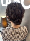 【ヘアセット・結婚式・成人式・卒業式】ふわふわ下目でおだんご