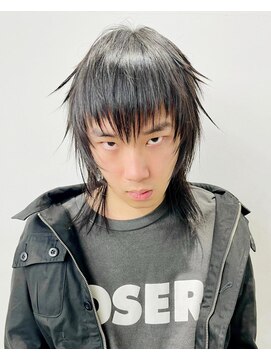 レコ 渋谷(LECO) 黒髪シャギーウルフ