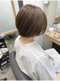 白髪ぼかしハイライト×くすみベージュ