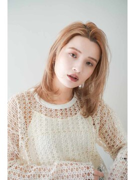 シェル 立川(shell) くびレイヤーエモージュ前髪モテベージュレイヤーミディ【立川】