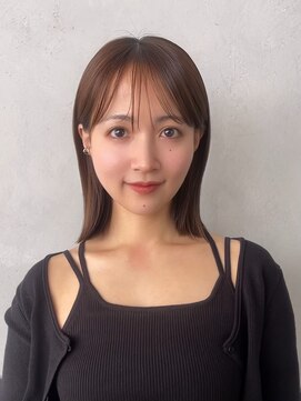 ノイ(noi) 顔周りレイヤーカットくびれヘアミルクティーベージュカラー