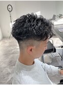 フェード　× スパイラルパーマ