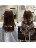 ○プルエクステbefore after