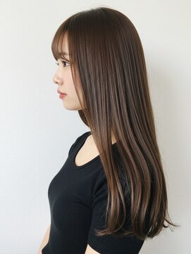 ハナレ(hanare) ナチュラルストレート/毛先ワンカール/ココアベージュ/清須