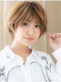 大人ハイライトくせ毛風ひし形フェザーショート308W越谷10代20代