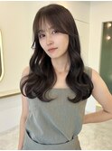 大人っぽシアーグレージュ/韓国レイヤーカット