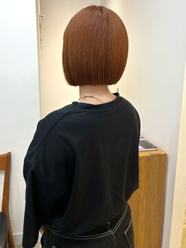 ハイフ(haif) 【haif】パツッとボブ×オレンジベージュ