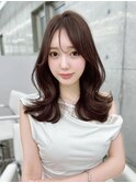 大人上品くびれミディアム/外ハネヘア２WAY前髪ラベンダーカラー