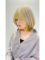 ルプル バイ フェイス 磯子(L'pul by face)&nbsp;blonde×yellow2～3回ブリーチ！デザインカラーで可愛く☆