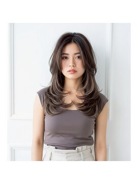 大人上品なくびれレイヤーロング