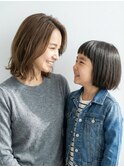 親子カット/キッズカット/レイヤーボブ/内巻きボブ/くびれボブ
