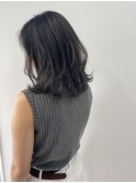 ハイライト　ミディアムレイヤー　レイヤーカット　韓国風