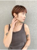 ハンサムショート/丸みショートボブ/20代30代40代50代/顔周り