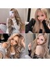 ■エクステ■カット+カラー+ブリーチ+シールエクステ80枚