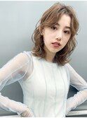 強めウェーブボブ_ハイライトカラーセミウェットウェーブ_7961