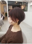 丸みショート×ブラウンカラー