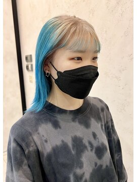 ディーン 名駅店(DEAN) デザインカラー　ブルーカラーベージュカラー