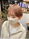 表参道ブリーチダブルカラーショートボブ