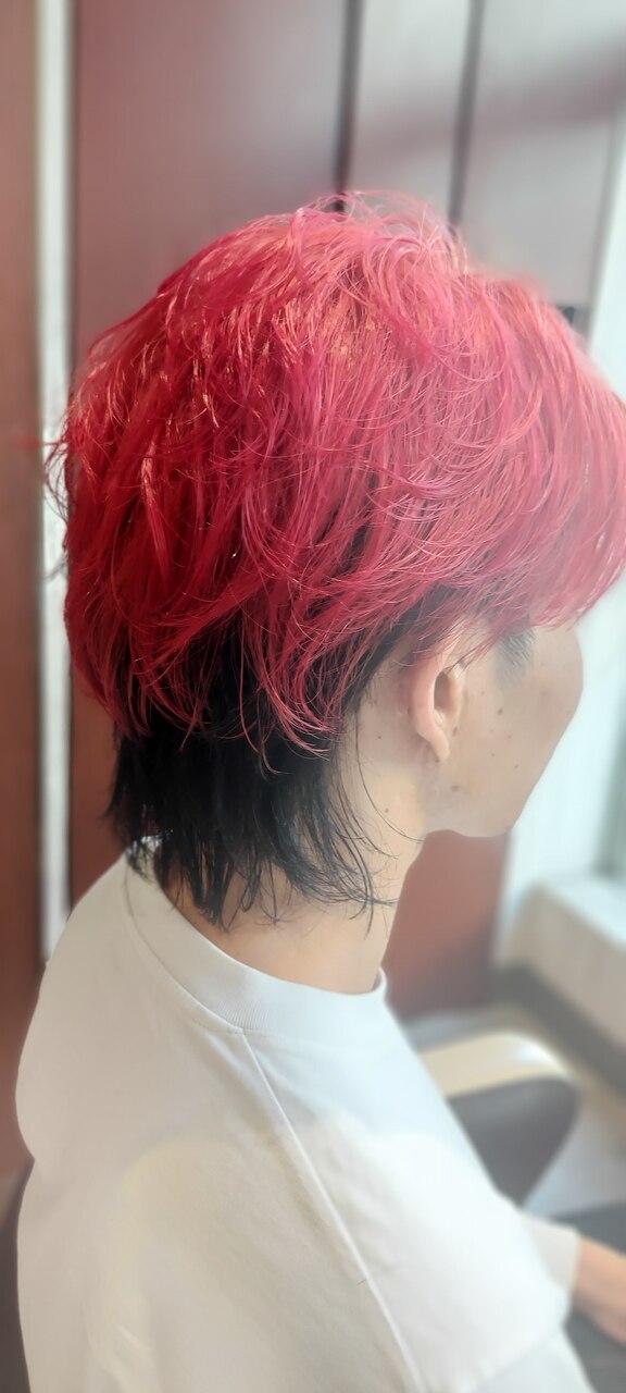 メンズツートーン赤髪カラー：L189167119｜アース 菊名店(HAIR&MAKE